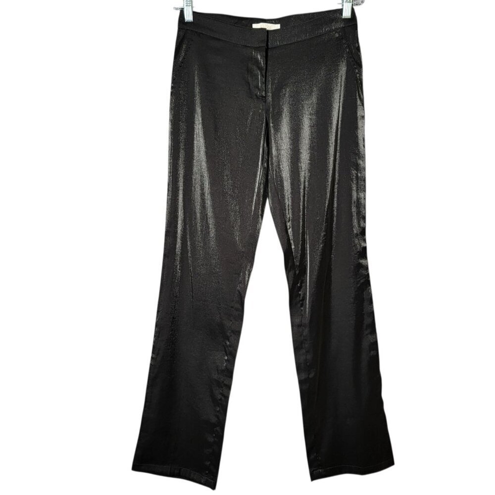 Cache Luxe Womens Shimmering Black Y2K Dress Pants Size 6 Holiday
